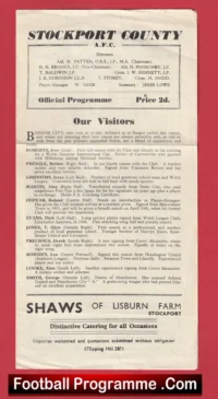 Stockport County v Bangor City 1957