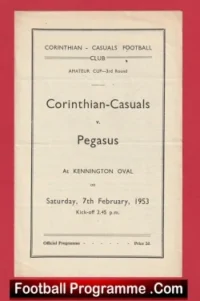Corinthian Casuals v Pegasus 1953 – Amateur Cup