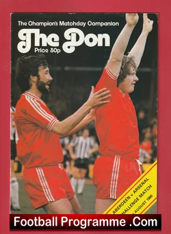 Aberdeen v Arsenal 1980 football programme