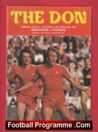 Aberdeen v Dundee 1983 – Premier League Alex Ferguson Manager