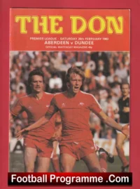 Aberdeen v Dundee 1983 – Premier League Alex Ferguson Manager