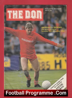 Aberdeen v Dundee 1984 football programme