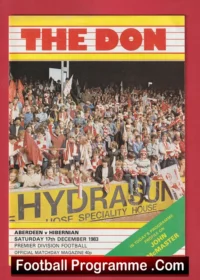 Aberdeen v Hibernian 1983 – Premier Division Alex Ferguson Manager