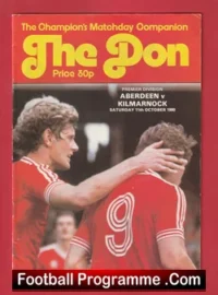 Aberdeen v Kilmarnock 1980 – Premier Division Alex Ferguson Manager