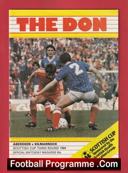 Aberdeen v Kilmarnock 1984 football programme