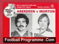 Aberdeen v Morton 1979 League Cup Semi Final Ferguson Manager