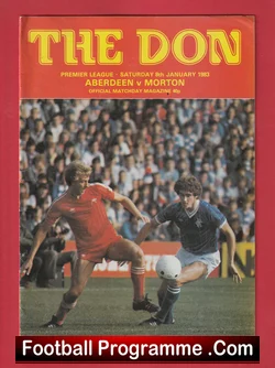 Aberdeen v Morton 1983 football programme
