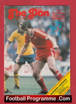 Aberdeen v Rangers 1980 football programme