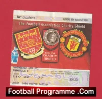 Arsenal v Manchester United 1998 – Charity Shield Football Ticket Wembley