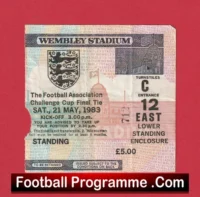 Brighton v Manchester United 1983 – FA Cup Final Ticket East Standing