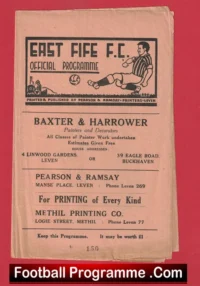 East Fife v Queens Park 1962 – Old Football Programme