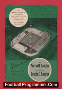 Football League v Italian League 1961 at Man Utd – Signed Denis Law