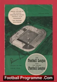Football League v Italian League 1961 at Man Utd – Signed Denis Law