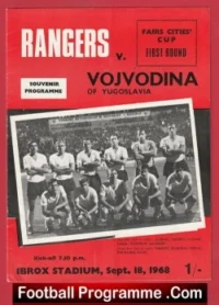Glasgow Rangers v Vojvodina 1968 – Fairs Cup (Copy)