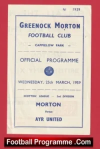 Greenock Morton v Ayr United 1959