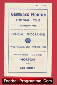 Greenock Morton v Ayr United 1959