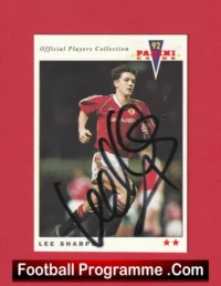 Lee Sharpe Signed Panini 92 Card Manchester United