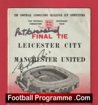 Leicester City v Manchester United 1963 FA Cup Final – Signed Law + Crerand