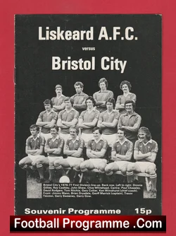 Liskeard Athletic v Bristol City 1977 football programme