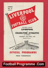 Liverpool v Charlton Athletic 1962