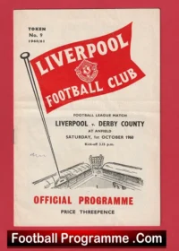 Liverpool v Derby County 1960