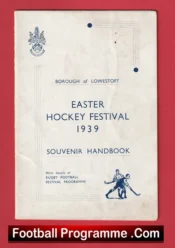 Lowestoft Womens Hockey Festival Souvenir + Ticket 1939 Signed