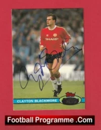 Manchester United Clayton Blackmore Man Utd Signed Football Card Autographed