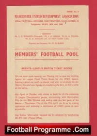 Manchester United Development Association Leaflet 1973
