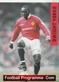 Manchester United Dwight Yorke Signed Picture Man Utd