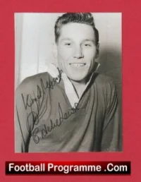 Manchester United Eddie Lewis Autograph Signed Picture 1950s Player
