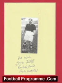 Manchester United George Mutch Autograph Signed Picture 1930s Player
