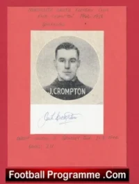 Manchester United Jack Crompton Autograph Picture 1940s Man Utd