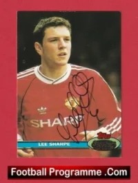 Manchester United Lee Sharpe Autograph Signed Football Card Man Utd