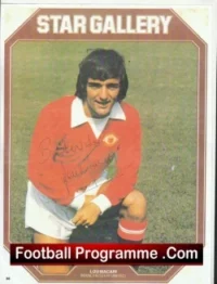 Manchester United Lou Macari Signed Autographed Picture Man Utd