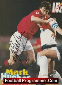 Manchester United Mark Hughes Signed Match Picture Man Utd