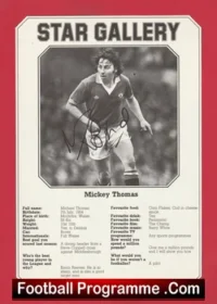 Manchester United Mickey Thomas Signed Star Gallery Picture Man Utd
