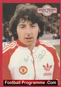 Manchester United Mickey Thomas Signed Picture Man Utd