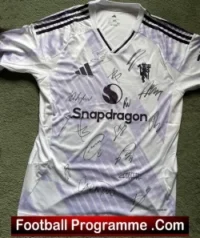 Manchester United Multi Autographed Signed Away Football Shirt 2025 – 2026