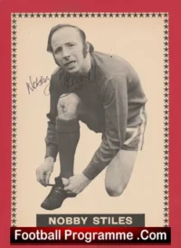 Manchester United Nobby Stiles Signed Picture Man Utd