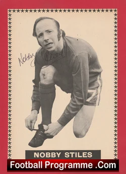 Manchester United Nobby Stiles Signed Picture Man Utd - football memorabilia