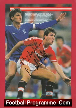 Manchester United Norman Whiteside Signed Picture Man Utd - football memorabilia