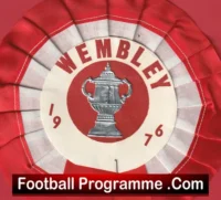 Manchester United Old Football Rosette 1976 Cup Final Wembley Man Utd
