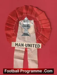 Manchester United Old Football Rosette Man United FA Cup 1960s