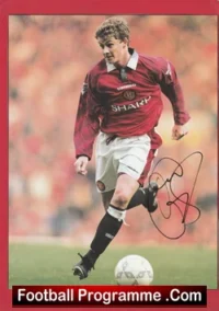 Manchester United Ole Gunnar Solskjaer Signed Picture Man Utd