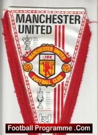 Manchester United Pennant Flag Man Utd Honours 1977 Devil Crest