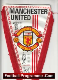 Manchester United Pennant Flag Man Utd Honours 1977 Devil Crest