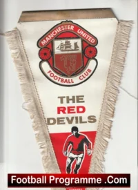 Manchester United Pennant Flag Man Utd The Red Devils 1968 Ship Crest