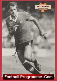 Manchester United Ray Wilkins Signed Picture Man Utd