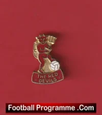 Manchester United Red Devils Badge Man Utd Vintage Enamel Devil Badge