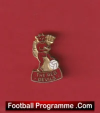 Manchester United Red Devils Badge Man Utd Vintage Enamel Devil Badge